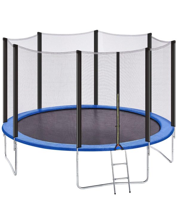 Trampolína s ochrannou sieťou a rebríkom