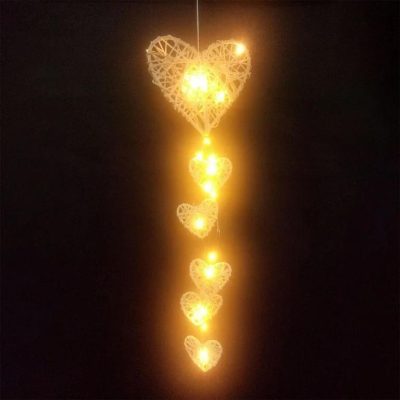 prenájom závesných ratanových sŕdc mix – boho dekorácia na event