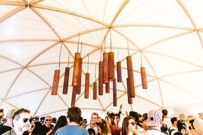 Flat Dome Ø 20 m – raut a voľný pohyb hostí