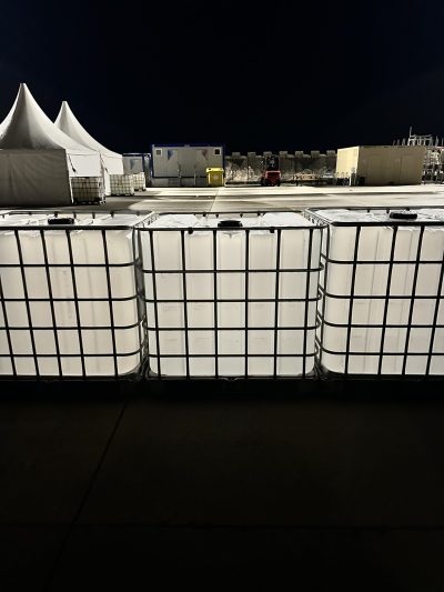 IBC kontajner 1000l ako závažie na prenájom pre stany