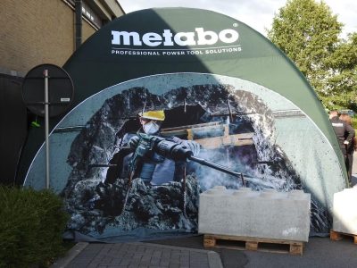 Prenájom nafukovacieho stanu 4x4 m – branding a potlač