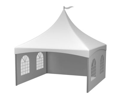 Prenájom pagodového stanu 5x5 je ideálny na registráciu, bar alebo catering – 25 m² reprezentatívneho krytia. Doplň bočné steny a sprav z pagody funkčný bod eventu bez kompromisov.