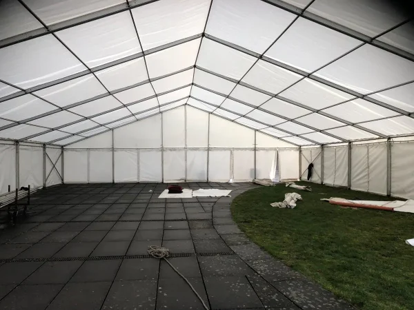 Veľkoplošný párty stan so sedlovou strechou ALU 10x10 m