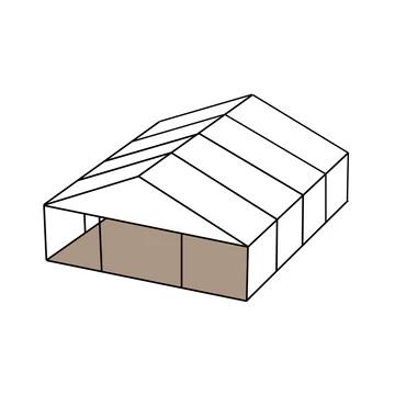 Prenájom ALU stanu so sedlovou strechou 10x20