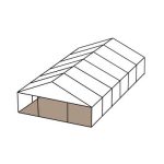 Veľkoplošný párty stan so sedlovou strechou ALU 10×30 m