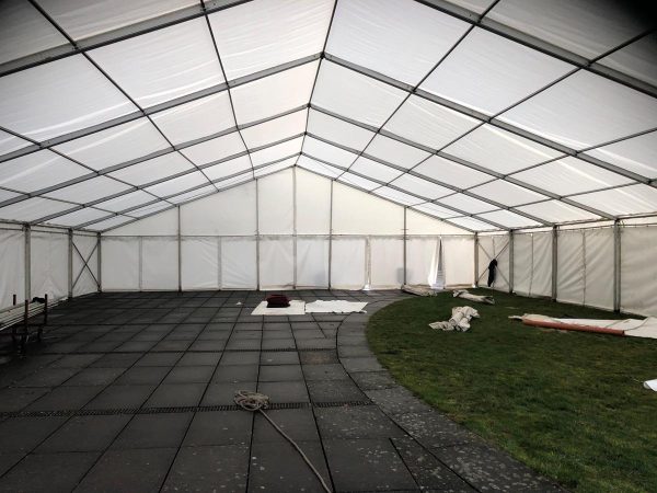 Veľkoplošné párty stan so sedlovou strechou ALU 10x35 m
