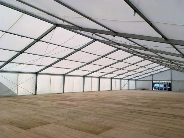 Veľkoplošný party stan so sedlovou strechou ALU 10x50 m a viac