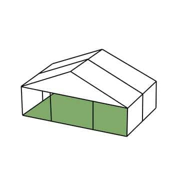 Prenájom ALU stanu so sedlovou strechou 20x10 m – exteriér