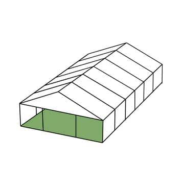 Prenájom ALU stanu so sedlovou strechou 20x30 m – exteriér
