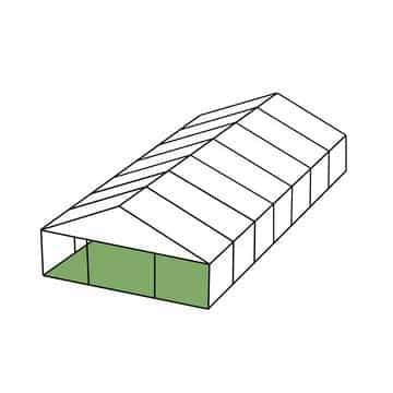 Prenájom ALU stanu so sedlovou strechou 20x35 m – exteriér