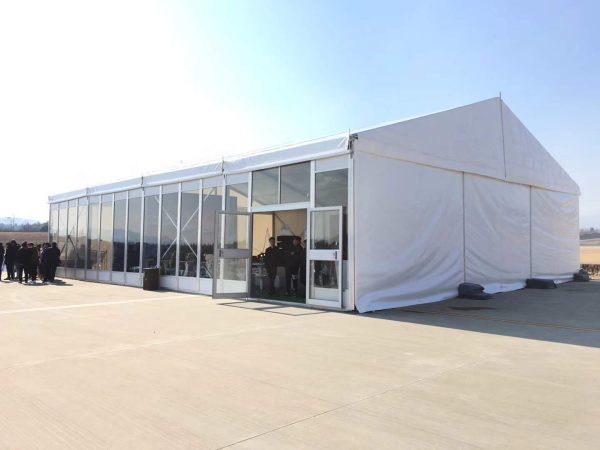 Dvojdvere sklo ALU + rampa (2x3 m)